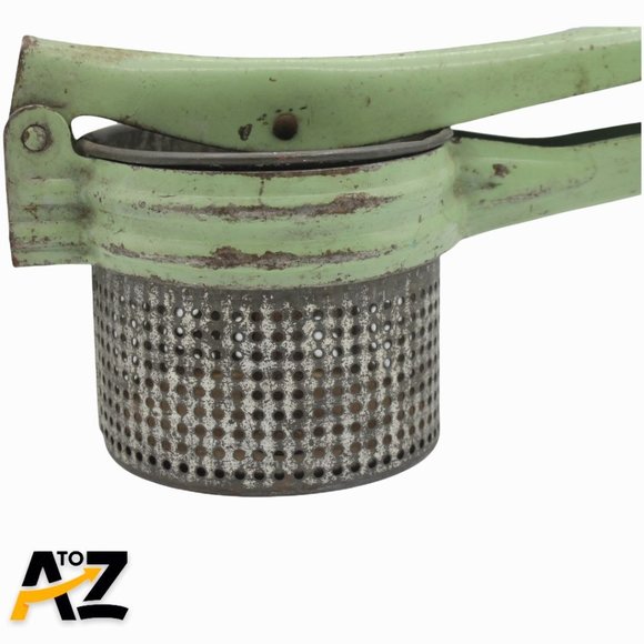 VINTAGE GREEN HANDLED POTATO RICER MASHER PRESS HANDY THINGS USA - Picture 8 of 12